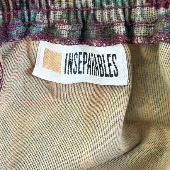 Vintage Inseparables Skirt Sz 12 Multi Floral Tapestry Elastic Waist Maxi 90's - Picture 8 of 9